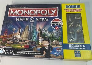 Monopoly HERE & NOW Game 2015 - Walmart Exclusive w 4 Additional Tokens